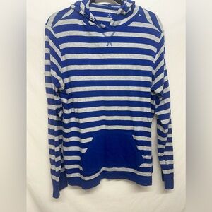 Lands’ End Youth Hooded Striped Pullover -‎ Size 18-20H great for summer nights